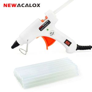 Gun Newacalox 20w Eu/us Hot Melt Glue Gun with Free 20pc 7mm Glue Stick Industrial Mini Guns Thermo Electric Heat Temperature Tool