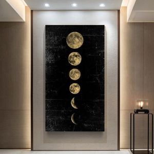 Modern Grande Size Poster Canvas Print Wall Art Abstract Painting Picture Moon Picture for Living Room Study Decoration Cuadros No Frame2617