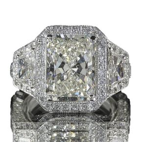 Rozmiar 610 Unikalne pierścionki ślubne luksusowa biżuteria 925 srebrna księżniczka cięta biała topaz duże cz diamentowe kamienie wieczne WOM8613388
