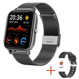 Saatler P8 Bluetooth Calling Smart Saat Kalp Hızı Kan Basıncı Renk Ekran Sporları H10 Akıllı Saat 1.69 Ekran