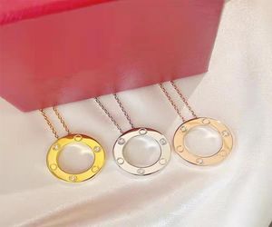 2022 Novo colar clássico de amor de luxo de três diamantes para homens e mulheres Eletroplacou 18k Gold Designer Jewelry85166664