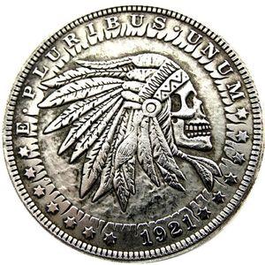 HB25 Hobo Morgan Dollar Skull Skeleton Zombie Copia Monete Ornamenti in ottone Accessori per la decorazione per la casa309d