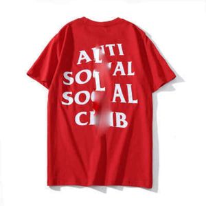 Toptan 2024 Mens T Shirt Moda Tasarımcısı A S S C Socials Anti Socials Club Çapraz Mektup Baskı T-Shirt Sıradan Çift Gevşek Kısa Kollu Tee Yüksek Kalite Lulusup