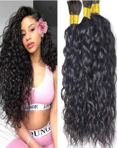 Brasilianskt mänskligt hår Braid Bulk Natural Water Wave No Weft Wet and Wavy Micro Mini Braiding Bulk Hair41940147053561