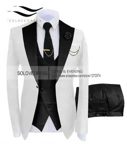 Men's Suits Blazers ( Jacket + Vest + Pants )Suits for Mens 2024 Casual Business Suit High-end Social Formal Suit 3 Pcs Set Groom Wedding Men