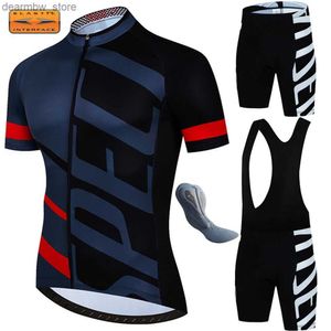 Radsporttrikot setzt 7 Stunden Pad Mens Radsportkleidung 2024 Herren Radsportkleidung Mann Hosen Mtb Hemd Bib Shorts Road Bicyc Jersey Kit Bike Maillot L48