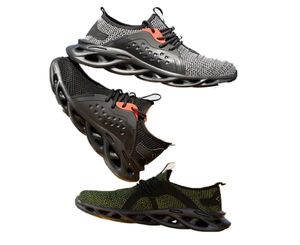Jackshibo Arbeitsschutzschuhe für Männer Sommer atmungsaktive Stiefel arbeiten Stahlzehen Antisbe -Konstruktion Sicherheitsarbeit Sneaker Y20055983618