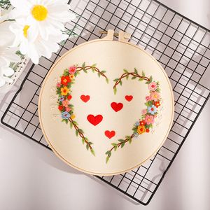 Walentynkowe haft haftowy dla początkujących nici tkaniny Materiał torba DIY Igle robak Cross Stitch Zestaw ściany Malowanie miłości do domu