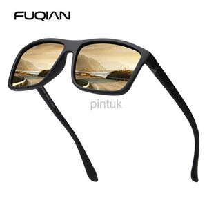 Sunglasses Classic Black Square Polarized Sunglasses Men Fashion Mirror Blue Sun Glasses Unisex Vintage Anti Glare Driving Shades UV400 240412