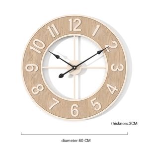 Wall Clock Silent Non-Ticking Unique Vintage Rustic Decorative Clock For Room Home Kitchen Bedroom Office School