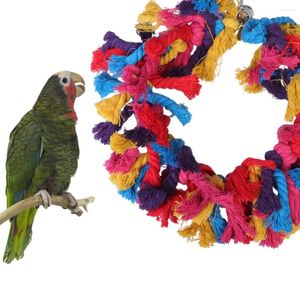 Inne ptaki dostarcza zabawki zabawki wiszące pierścienie z dzwonami Parrot Bizny dla papugi papugi pułapki zapieknicy