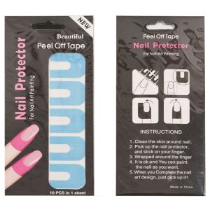 5 Sheet/50pcs U-shape Spill-proof Anti-overflow Nail Polish Paint Varnish Peel Off Tape Finger Cover Nail Protector Stickers