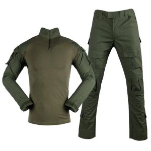 Calças de verão Tactical Tactical Tactical Airsoft Airsoft Paintball Roupas Militares tiro uniforme de combate tático camuflagem camisetas calças de carga