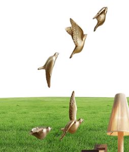 vardagsrum harts fåglar dekor kreativa väggmålningar djur miniatyr figur 3D klistermärke TV bakgrund väggprydnad 2206142264446