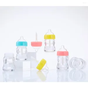 Бутылки для хранения 10 шт. 7 мл мини-разноцветная детская бутылка для губ глянцевая глазурь Мед Мед пустая губная труба Трубчатая трубка по продаже косметического материала