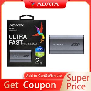 Drives ADATA 2TB ELITE SE880 External SSD 500GB 1TB High Speed Solid State Disk USB 3.2 Gen2 x2 TypeC Portable SSD For Desktop Laptop