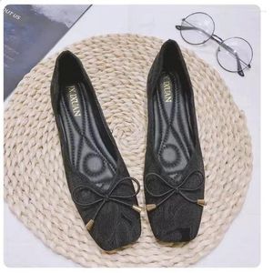 Casual Shoes 2024 Spring and Summer Women's Korean Style Career Party Wear Mary Jane Ladies 'Flats Square Toe Boat