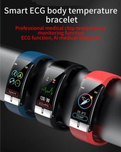 Relógios E66 SmartWatch ECG PPG Monitore a frequência cardíaca Pressão arterial Exercício de saúde Rastreador de saúde Pedômetro de pulseira masculina para idosos