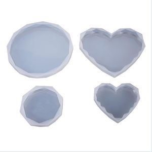 Molds Round Heart Rhombus Sile Epoxy Resin Mod Large Circle Coaster Tile Mold And Polymer Clay Board Diy Drop Delivery Jewel Dhgarden Dhogo