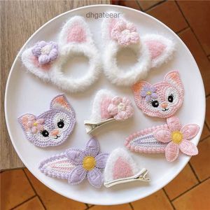 Ny barns tecknad räv hårklipp liu Haimos hårklipp Flower BB Clip Girls Plush Cats Ears (ångat kattörformat bröd) Hårband
