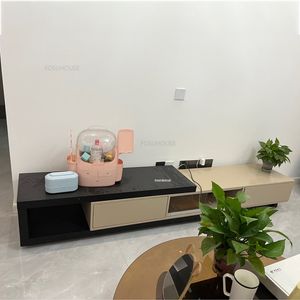 Nordic Wooden TV Stands Round Coffee Settle Confir