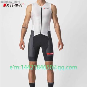 Jersey de ciclismo Define Xtriat Triathlon Running Bicyc Ciclismo Men Jumpsuit Set Skinsuit Cycling Sevess Running Skinsuit Men Jumpsuit L48