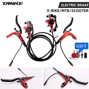 TANKE E-Bike MTB Hydraulic Disc Brake Set Electric E Scooter Power Control Shifter Bicycle Brakes 160mm rotors Aluminum Alloy