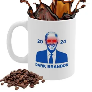 Mugs Dark Brandon Ceramic Mug Let's Go Vote Joe Biden 2024 Coffee For Beer Wine Whiskey