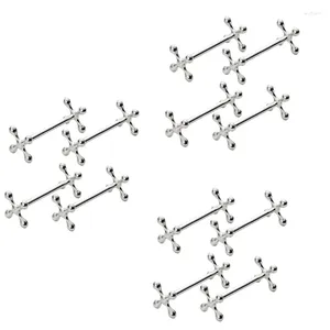 Stäbchen 12 PCs Zinklegungslöffel Stand Forks Messer Halter Rack Metallhandwerkstisch Dekoration (Silber)