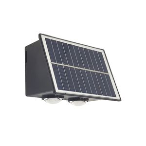 Paisagem do jardim solar Light Up Down Wall Lamp 4 LED à prova d'água RGB Luz de lavagem de parede solar dourada