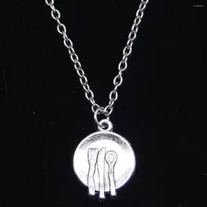 Chains 20pcs Fashion Necklace 20x15mm Kitchen Tableware Fork Spoon Pendants Short Long Women Men Colar Gift Jewelry Choker