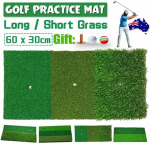60x30 cm Golf Mat Swing Stick Practice Hiting Nylon Long Grass Ball Ball Tee Inomhus Utomhus Training AIDS Tillbehör Hem Gym Fit8992568