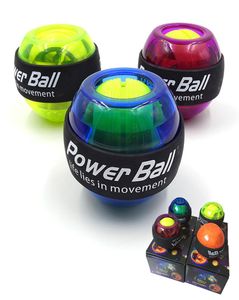 Gymutrustning LED Wrist Ball Trainer GyroScope Svareener Gyro Power Ball Arm Ovar Powerball träningsmaskin Gym5266824