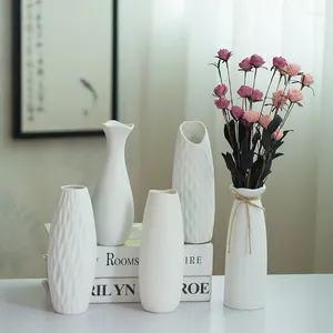 Vasos vaso nórdico vaso de cerâmica panela simples decoração decoração decorativa arranjo seco de cerâmica moderna