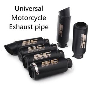 Motorcycle Exhaust Pipe SC Project Exhaust Escape Moto For cafe racer exc mt09 gsr750 trk 502 ltz400 gsr600 echappement moto3758731116127