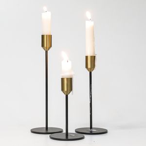 Элегантный американский держатель свечей из черного золота для романтического ужина при свечах дома.