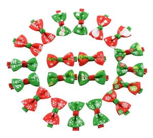 Pet Cats Grooming Accessories Clips pet dog cat Hair bow Hairpin Christmas ornaments ribbed bow hairpin228s2095716