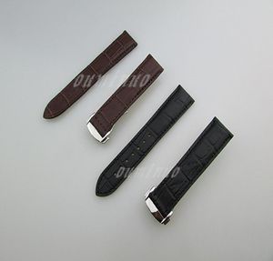 20mm veya 22mm yüksek kaliteli siyah ve kahverengi orijinal deri izleme bantları omega watch için kayış 6122358