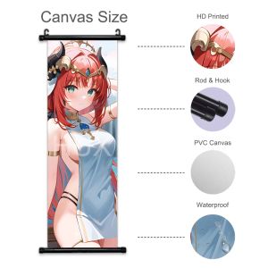 anime Home Bedroom Decor Genshin Impact Keqing Swimsuit Sexy Girl Mural Hanging Scroll Yae Miko Game Canvas Print Image Poster
