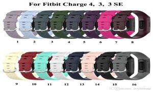 Fashion Sport Silicone Bracelet Strap Band For Fitbit Charge 4 3 SE Wristband Strap Bracelet Replacement Accessories wriststrap3826315