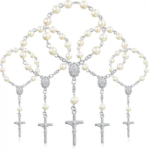 Dekorativa plattor 30st dop Rosary Beads Finger Rosaries Faux för gynnar nattvardsgång