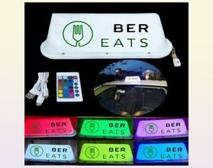 UB EATS Sign Wireless Car Badges Taxi Cab Roof Top Topper Light Lamp Bright LED for drivers9817005