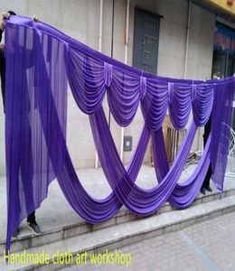 6m wide draps for backdrop designs wedding stylist swags for backdrop Party Curtain Celebration Stage backdrop drapes9622926