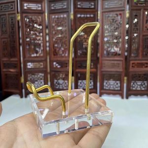 Hooks CS90 Clear Acrylic Display Stand Gemstone Mineral Ore Fossil Agate Coral Pieces SeasherS Collectibles Stones Metal Arm Holder