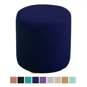 Chair Covers Stretchy Ottoman Round Protective Cover Folding Storage Stool Furniture Feature Soft And