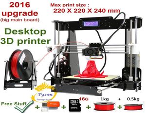 New Upgrade desktop 3D Printer Prusa i5 Size 220220240 mm Acrylic Frame LCD 15Kg Filament 16G TF Card for gift big main board 35394015