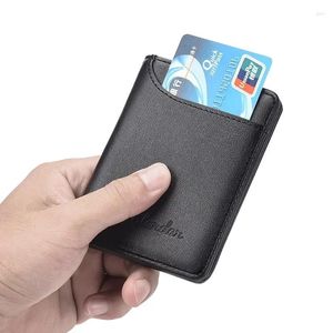 Wallets Super Slim Soft Wallet PU Leather Mini Purse Card Holders Men Thin Small Short Skin