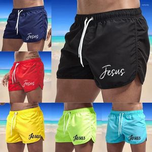 Shorts da uomo spiaggia abbigliamento maschio abbigliamento da spiaggia in silm estate in forma da uomo a secco veloce da bagno da bagno colorato surf da bagno colorato