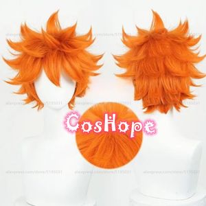 Hinata shoyo cosplay peruk 26 cm kort orange peruk cosplay anime cosplay peruker värmebeständiga syntetiska peruker halloween