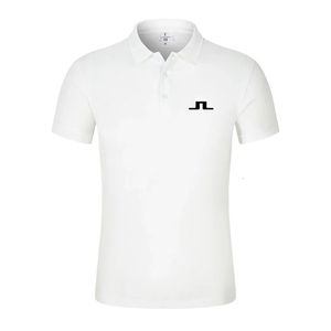 Summer Men Golf Gömlek J Lindeberg Golf Jersey Sıradan Kısa Kollu Nefes Alabilir Yüksek Kaliteli Erkek Polo T-Shirt Top 240412